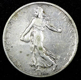 FRANCE Silver 1913 2 Francs Paris Mint 27mm Better Date KM# 845.1 (25 552)