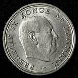 Denmark Frederik IX Copper-Nickel 1972 1 Krone 1 Year Type KM# 851.2 (28 634)