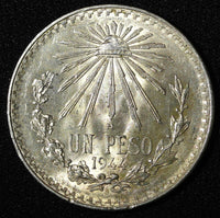 Mexico ESTADOS UNIDOS MEXICANOS Silver 1944 1 Peso aUNC KM# 455 (27 414)
