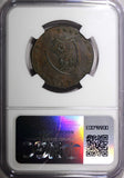 GREAT BRITAIN John of Gaunt Lancashire - Lancaster 1792 1/2 Penny Token NGC AU55