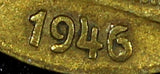 PERU Brass 1946/5  10 Centavos OVERDATE Thick planchet KM# 224.1 (25 031)