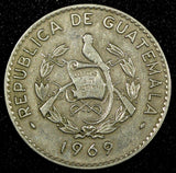 GUATEMALA Copper-Nickel 1969 10 Centavos  KM# 267 (24 638)