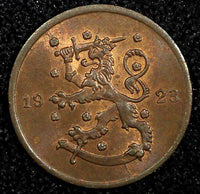 FINLAND Copper 1923 1 Penni UNC KM# 23 (24 156)