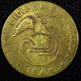 GUATEMALA Brass  1944  2 Centavos San Francisco Mint KM# 252 (24 674)