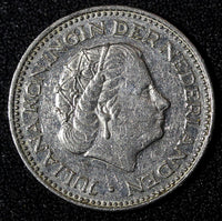 Netherlands Juliana Nickel  1972 1 Gulden 25 mm Royal Mint KM# 184a  (27 948)