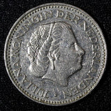 Netherlands Juliana Nickel  1972 1 Gulden 25 mm Royal Mint KM# 184a  (27 948)