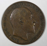 Great Britain Edward VII Bronze 1909 1 Penny KM# 794.2 (28 190)
