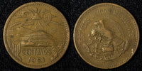 Mexico ESTADOS UNIDOS MEXICANOS Bronze 1951 Mo 20 Centavos SCARCE DATE KM#439(4)