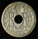 FRANCE Copper-Nickel 1922 25 Centimes No Dash KM# 867a  (28 577)