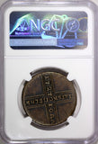 RUSSIA Catherine I Copper 1727 HD 5 Kopecks Moscow NGC VF35 BN SCARCE KM# 170(5)