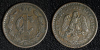 Mexico ESTADOS UNIDOS MEXICANOS Bronze 1910 1 Centavo Wide Date KM# 415 (27 440)