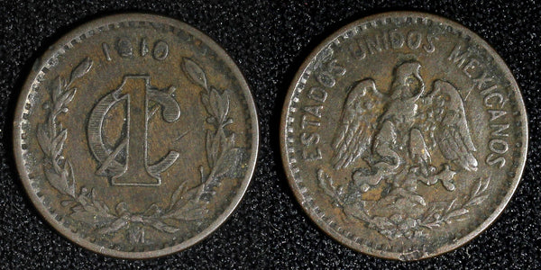 Mexico ESTADOS UNIDOS MEXICANOS Bronze 1910 1 Centavo Wide Date KM# 415 (27 440)
