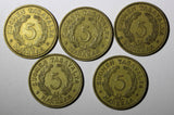 FINLAND Aluminum-Bronze 1937 5 Markkaa KM# 31 RANDOM PICK (1 Coin) (29 051)