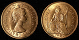 Great Britain Elizabeth II Bronze 1966 1 Penny  UNC BU KM# 897 (28 838)