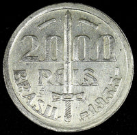 Brazil Silver 1935 2000 Reis Duke of Caxias 1 YEAR TYPE KM# 535 (25 196)