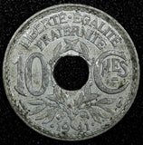 FRANCE  Lindauer Zinc 1941 10 Centimes WWII Issue XF KM# 896 (24 937)