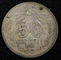 Mexico ESTADOS UNIDOS MEXICANOS Silver 1920 50 Centavos KM# 447 (27 241)