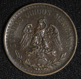 MEXICO  Bronze 1906 2 Centavos 	Narrow date XF  KM# 419 (27 415)