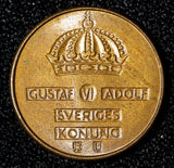 Sweden Gustaf VI Adolf Bronze 1962 U 1 Ore GEM BU Toned KM# 820 (30 228)