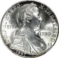 Austria Maria Theresia Silver 1967 25 Schilling NGC MS63 KM# 2901 (01)