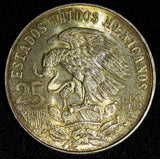 MEXICO Silver 1968 Mo 25 Pesos Olympic 22.5 g UNC Light Gold Toning KM#479.1 (5)