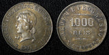 BRAZIL Silver 1907  1000 Reis Toned  KM# 507 (27 465)