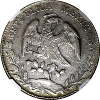 MEXICO Silver 1882 MO MH 8 Reales Mexico City  NGC AU DETAILS KM# 377.10 (09)