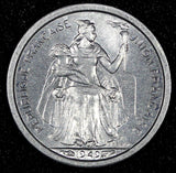 New Caledonia French Union Aluminum 1949 50 Centimes 1 YEAR TYPE UNC KM# 1  (33)