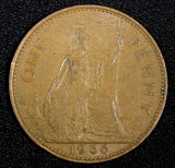 Great Britain Elizabeth II Bronze 1966 1 Penny  KM# 897 (27 284)