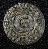 Livonia Riga Carl X Gustav of Sweden Silver 1655 Solidus SCARCE KM# 50 (27 762)