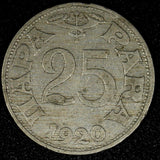Yugoslavia 	Petar I  Nickel-Bronze 1920 25 Para 1 Year Type KM# 3 (24 520)