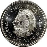 MEXICO Silver 1948 Mo 5 Pesos NGC MS65 Cuauhtemoc 40mm Mint Luster KM# 465 (025)