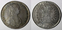 AUSTRIA Maria Theresia Silver 1763 Hall Thaler aUNC Nice Toned KM# 1742 (866)