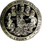 Isle Of Man Elizabeth II 1987 Crown NGC MS64 ONLY 1 GRADED HIGHEST KM# 176 (2)
