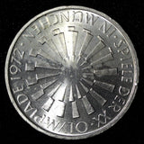 Germany Silver 1972 F 10 Mark Stuttgart Olympic Games Munich UNC KM# 130 (453)