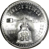 MEXICO Silver 1980 Mo Onza Scale  NGC MS63 GEM BU KM# M49b.5 (11)