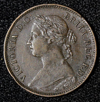 Great Britain Victoria Bronze 1890 Farthing KM# 753  (28 315)