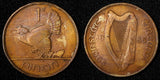 Ireland Republic Bronze 1935 1 Penny hen with chicks  KM# 3 (28 878)