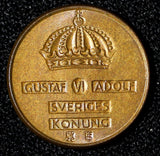 Sweden Gustaf VI Adolf Bronze 1960 TS 1 Ore GEM BU Toned KM# 820 (30 220)