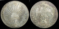 MEXICO Silver 1897 CN AM 8 Reales Culiacan Mint Luster aUNC/UNC KM# 377.3 (279)