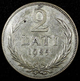 Latvia Silver 1925 2 Lati 2 Years Type 27mm KM# 8 (24 331)