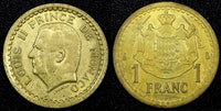 MONACO Louis II  Aluminum-Bronze 1945 1 Franc WWII KM# 120a RANDOM PICK (1 Coin)