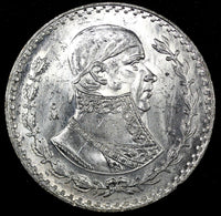 Mexico ESTADOS UNIDOS MEXICANOS Silver 1961 Peso Jose Morelos UNC KM# 459 (724)
