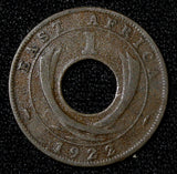 East Africa George V Bronze 1922 H 1 Cent  Heaton Mint KM# 22  (30 058)