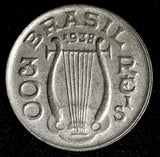 BRAZIL Carlos Gomes Copper-Nickel 1938 300 Reis KM# 538 (27 789)
