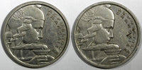 FRANCE LOT OF 2 COINS 1954,1958 100 Francs KM# 919.1 (24 165)