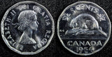 CANADA Elizabeth II 1954 5 Cents UNC KM# 50 (23 943)