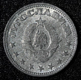Yugoslavia Zinc 1945 2 Dinara 1 Year Type WWII Issue High Grade KM# 27 (28 119)