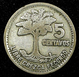 Guatemala Silver 1957 5 Centavos KM# 257.1 (24 422)
