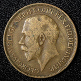 Great Britain George V Bronze 1918 1/2  Penny KM# 809 (28 290)